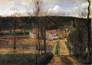 Corot Camille The houses of cabassud oil painting on canvas